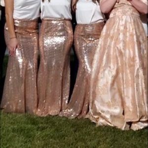 Rose Gold/Pink Sequin Mermaid Skirt Bridesmaids
